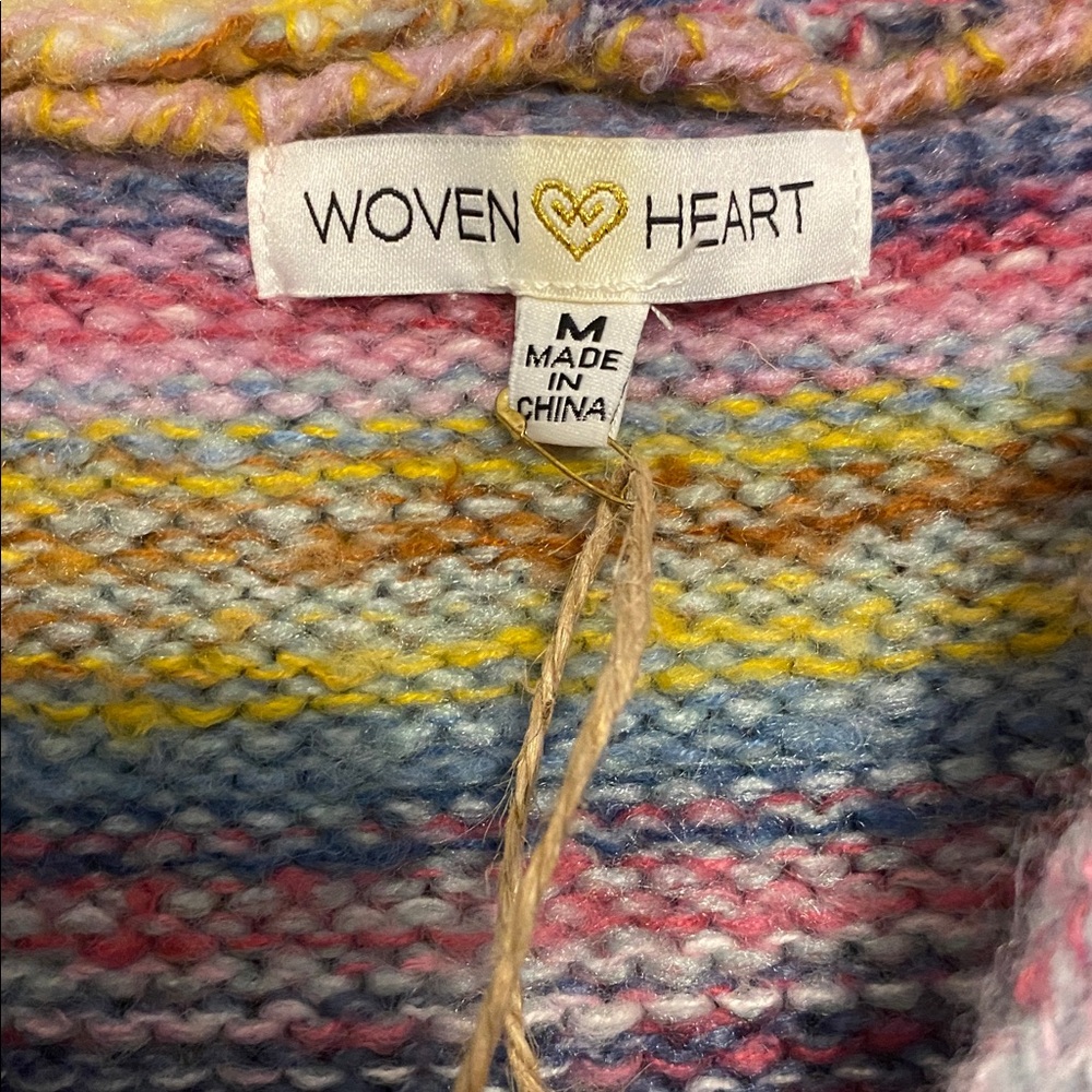 Woven Heart Multicolor Knit Sweater, new with tags.  Various sizes. - Picture 3 of 8